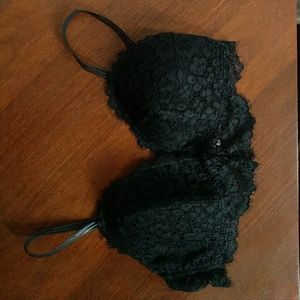 Black lace bralette
